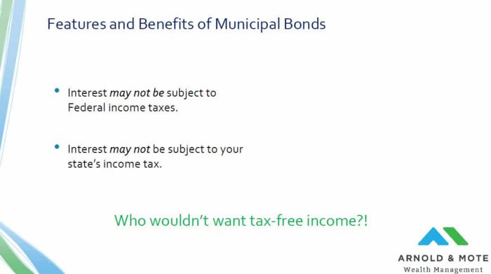 benefits of investing in municipal bonds. tax free income